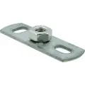SOLAR PLUS WALRAVEN Grundflange m/påsvejset M8 møtrik 80x25 mm materiale=3 mm Elforzinket
