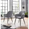Loft 24 Loft24Spisestol med armlene MARA, 2-pk.GråArmstolerFra Homeroom