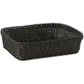 Multi Brødkurv 40x30x10 cm Rektangulær Kraftig flet PP Sort,stk