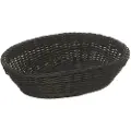 Multi Brødkurv 25x19x6.5 cm Oval Kraftig flet PP Sort