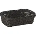 Multi Brødkurv 26.5x19xH7 cm Rektangulær Kraftig flet PP Sort,stk