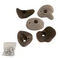 Nordic Play climbing grips black/grey 5 pcs. polyresin incl. screws