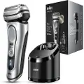 Braun Series 9 9467cc Wet & Dry, Barberingsmaskin, Sort, Grå, Active Quattro Head, Lade, Batteri, Lithium-Ion (Li-Ion)