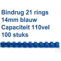 GBC Spiral CombBind 14mm A4 21R Blå - Plastic binding comb