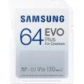 Samsung EVO Plus MB-SC64K - Flashminnekort - 64 GB - Video Class V10 / UHS-I U1 / Class10 - SDXC UHS-I