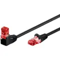Goobay LAN CAT 6 U/UTP - 90° - Svart - 0.5 meter