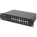 Digitus DN-80115 - Switch - ikke-styrt - 16 x 10/100/1000 - rackmonterbar
