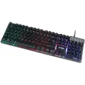 FOURZE GK120 - Gamingtastatur - Bagbelyst - Kabel (USB) - Bryter: Membran - Nordisk - Sort