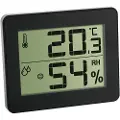 TFA-Dostmann 30.5027.01, Svart, Inne hygrometer, Inne Termometer, Hygrometer, Termometer, Hygrometer, Termometer, Plastikk, 20 - 95%