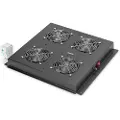 Digitus DN-19 FAN-4-B-N - Racktak med 2 vifter - med 4 kjølevifter - svart, RAL 9005 - 19