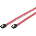 Digitus - SATA-kabel - Serial ATA 150/300/600 - SATA til SATA - 30 cm - låst, formstøpt, flat - rød