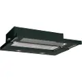 EICO Eicoline N - Panser - teleskopisk - bredde: 60 cm - dybde: 28 cm - uttrekking og resirkulering - med intern motor - black/black glass
