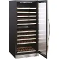 Scandomestic SV 104 X - Vinkjøleskap - 2 soner - bredde: 59,5 cm - dybde: 72,4 cm - høyde: 140 cm - 313 liter - rustfritt stål/svart - Opptil 90 flasker