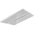 EICO Ceiling Stripe R 90 W - Link - Panser - tak - bredde: 90 cm - dybde: 60 cm - resirkulering - med intern motor - hvit / krystallhvit glass