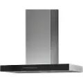 EICO Unique Collection EicoE26 P 60 N - Panser - skorsteinsflat - bredde: 60 cm - dybde: 48 cm - ekstraksjon og resirkulasjon (-) - med intern motor - rustfritt stål / svart glass