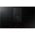 Samsung NZ84T9747VK - Induksjonskomfyrtopp - 4 plater - Nisje - bredde: 80.7 cm - dybde: 49.2 cm - Klasse A+ - svart med fallvindeksos (resirkulasjon)