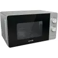 Gorenje MO17E1S, Over komfyren, Solo mikrobølge ovn, 17 l, 700 W, Rotasjon, Sort, Rustfritt stål