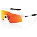 Tajima 100 % briller 100 % SPEEDCRAFT SL Soft Tact Off White - HiPER rød flerlags speillinse (rød flerlags speillinse LT 21 % + transparent linse LT 93 %) (NY 2021)