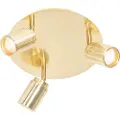 QAZQA Moderne baderomsspotlight messing 3-lys IP44 - Ducha