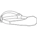 Petzl - Stropp for hodelykt - svart - for Petzl REACTIK, REACTIK + PERFORMANCE Swift RL
