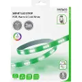 Deltaco SMART HOME - Lysslynge - LED - 24 W - klasse G - RGB / varmt til kaldt hvitlys - 2700-6500 K - 3 m - hvit