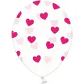 Party Deco Strong ballonger, fuchsia hjerter, 30 cm, 6 stk universal