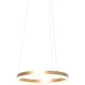 QAZQA Design pendellampe gull 40 cm inkl. LED 3-trinns dimmbar - Anello