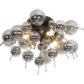 QAZQA Design taklampe sort med røykglass 4-lys - Explode