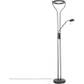 QAZQA Moderne gulvlampe svart med lesearm inkl. LED og dimmer - Divo