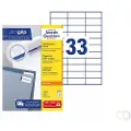 Avery Etiketter Avery 70x25,4 mm hvite universaletiketter, med Ultragrip - (100 ark x 33 stk.)
