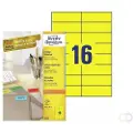 Avery - Gul - 105 x 37 mm 1600 etikett(er) (100 ark x 16) etiketter for arkivmapper