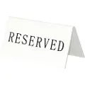 Securit 5x RESERVED bordskilte i hård hvid akryl