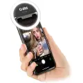 SBS TESELFIERINGLIGHT, LED, Sort, Batteri, Micro-USB, 93 g, 30 mm
