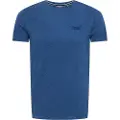 Superdry for man. M1011245A Logo T-shirt Essential blue (XXL), Casual, Short sleeve, Organic Cotton, Sustainable