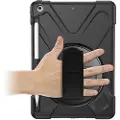 ESTUFF Defender Case - Baksidedeksel for nettbrett - svart - 9.7 - for Apple 9.7-inch iPad (5. generasjon, 6. generasjon)