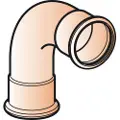 Geberit 60106, 90°, 65 mm, 39 mm