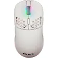 FOURZE GM900 - Mus - høyre- og venstrehåndet - optisk - 5 knapper - trådløs - USB trådløs mottaker - hvit