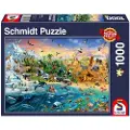 Schmidt Animal Kingdom Puslespill 1000 brikker Schmidt