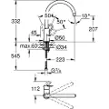 GROHE Bauloop ohm sink c-spout