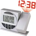 Technoline Radio Controlled Alarm Clock with Projection, Sølv, AAA, 8760 timer, 123 x 42 x 91 mm