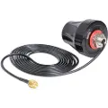 DeLOCK 88749, 2 dBi, 0.790 - 0.870 / 1.710 - 2.690 GHz, 50 O, Rundtstrålende antenne, RP-SMA, Vertikal polarisasjon
