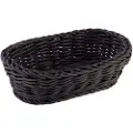 Multi Brødkurv 19x12x6 cm Oval Kraftig flet PP Sort,stk