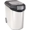 Curver Metallic, Oppbevaringsbeholder for mat til kjæledyr, Plast, Sort, Grå, Monokromatisk, Frittstående, 35 l