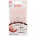 Kiss My Face Acrylic nails - French manicure for a natural look Salon Acrylic French Nude 64268 28 pcs