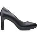 Clarks for woman. 26157764 Ambyr Joy leather shoes black (38), 8 to 10 cm, None, Casual, Party, Classic
