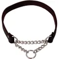 Dogman Läderhalsband Lina Halvstryp Svart 18x55cm 55cm
