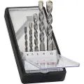Bosch Robust Line CYL-3 Silver Percussion - Borsett - for betong, murverk - bor - 5 deler - 5 mm, 6 mm, 8 mm, 10 mm, 4 mm - lengde: 75 mm, 85 mm, 100 mm, 120 mm