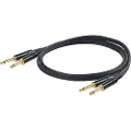 Proel 2 x 6,3 mm stenger - 2 x 6,3 mm stenger, 5m, musta