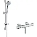 Hansgrohe Ecostat Comfort termostatarmatur inklusiv Croma 100 Vario brusesæt med 4 strålefunktioner