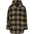 Urban Classics Hooded Oversized Check Sherpa Jakke